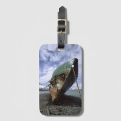 Scheepswrak op de kust bagagelabel (Voorkant (verticaal))