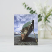 Scheepswrak op de kust briefkaart (Staand voorkant)