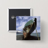 Scheepswrak op de kust vierkante button 5,1 cm (Voorkant /achterkant)