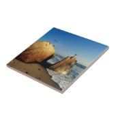 Scheepswrak op strand, Skeletkust, Namibië Tegeltje (Zijkant)