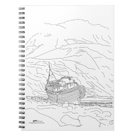 Scheepswrak van Corpach Schotland Notitieboek (Voorkant)
