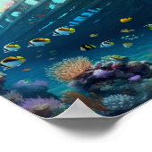 Scheepswrak verborgen op een rif poster (Hoek)