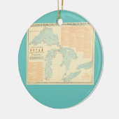 Scheepswrakken van de  Grote Meren - kaart 1894 Keramisch Ornament (Links)