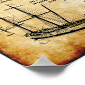 Scheepswrakken van prachtige historische Grote Mer Poster (Hoek)