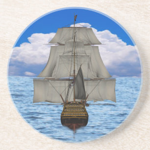 Scheepszeilen Zandsteen Onderzetter