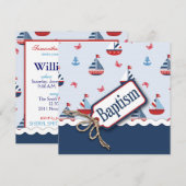 Scheepvaart Ahoy! Baptisme Square 2 Kaart (Voorkant / Achterkant)