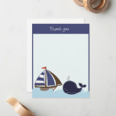 Scheepvaart Ahoy Mate Navy 4x5 Flat Dank u wel Notitiekaartje (Voorkant / Achterkant in situ)