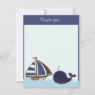 Scheepvaart Ahoy Mate Navy 4x5 Flat Dank u wel Notitiekaartje