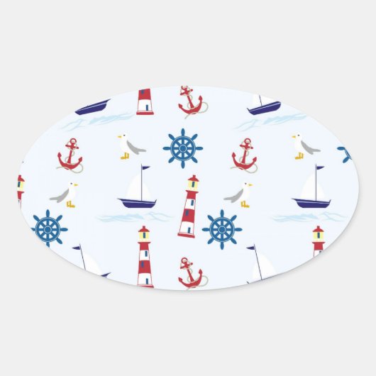 scheepvaart-behang-achtergrondpapier ovale sticker (Voorkant)