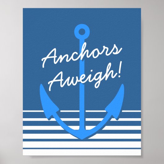 Scheepvaart decor | Anker licht poster (Voorkant)