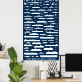 Scheepvaart door geschiedenis - infografisch Poste Poster (Thuiskantoor)