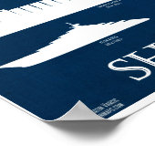 Scheepvaart door geschiedenis - infografisch Poste Poster (Hoek)