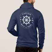 Scheepvaart een schip met een helmwielsterrenkapit hoodie (Achterkant)