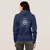 Scheepvaart een schip met een helmwielsterrenkapit hoodie (Achterkant volledig)