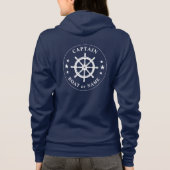 Scheepvaart een schip met een helmwielsterrenkapit hoodie (Achterkant)