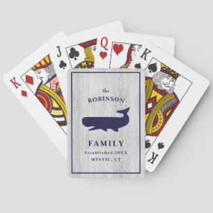 Scheepvaart Familienaam Monogram Strandhuis Rustie Pokerkaarten