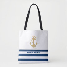 Scheepvaart, Gouden Anker Marineblauw Witte Strep