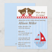 Scheepvaart Het is TWIN's Baby shower Kaart (Voorkant / Achterkant)