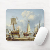 Scheepvaart in Calm Water met cijfers van de kust Muismat (Met muis)