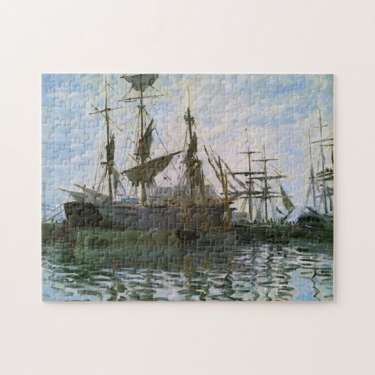 Scheepvaart in Harbour Monet Fine Art Legpuzzel (Horizontaal)