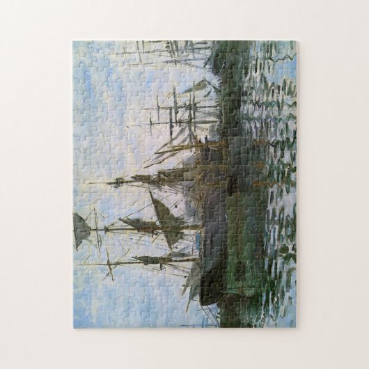 Scheepvaart in Harbour Monet Fine Art Legpuzzel (Verticaal)