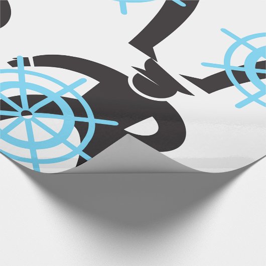 Scheepvaart kapitein bij de helm cadeaupapier