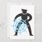 Scheepvaart kapitein bij de helm kaart (Voorkant)