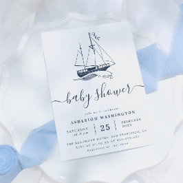 scheepvaart Nautical Baby shower Invitation Kaart