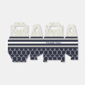 Scheepvaart Navy & Witte Elegante Strand Bruiloft Bedankdoosjes (Uitgevouwen)