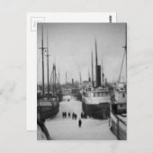 Scheepvaart op de Belle Marine City Michigan Briefkaart (Voorkant / Achterkant)