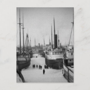 Scheepvaart op de Belle Marine City Michigan Briefkaart