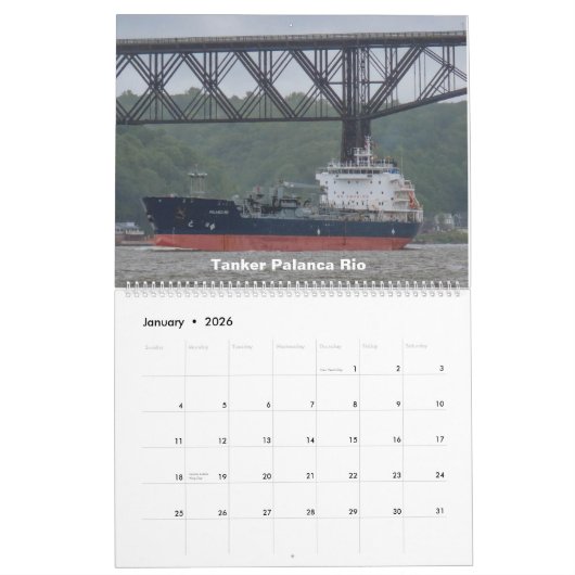 Scheepvaart op de Hudson-rivier 2023 Kalender (Jan 2026)