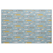 Scheepvaart op de rivier de blauwe zee stof (Fat Quarter)