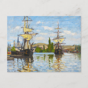 Scheepvaart op de Seine in Rouen Claude Monet Briefkaart