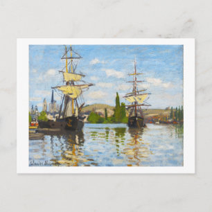 Scheepvaart op de Seine in Rouen Claude Monet Briefkaart