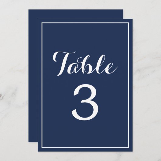 Scheepvaart | Tafel Nummers Kaart (Voorkant / Achterkant)