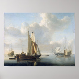 Scheepvaart vóór de kust, Willem van de Velde (II) Poster