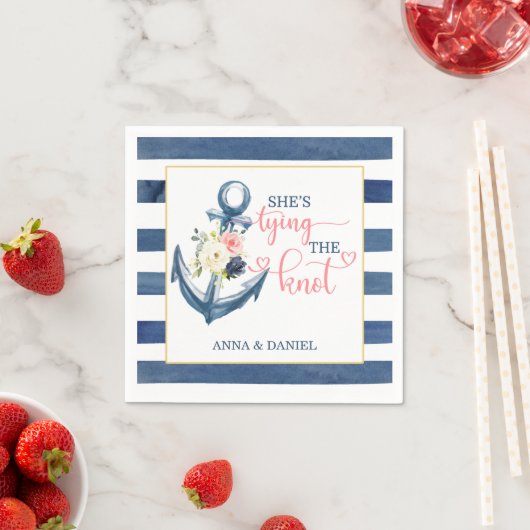 Scheepvaart Zij Knoop Het Bruiloftsfeest Servet (Insitu)