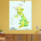 Scheepvaartbericht voor de Britse Eilanden in vint Canvas Afdruk (Insitu (Woonkamer))