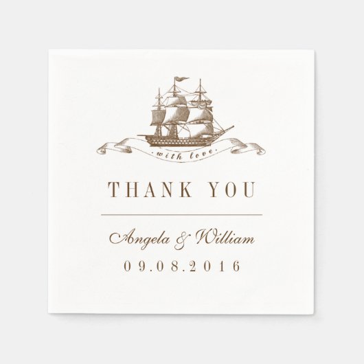  scheepvaartbietpapier servet (Voorkant)