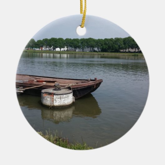 scheepvaartboei, kabelkadekanaal keramisch ornament (Voorkant)