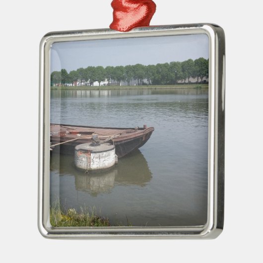 scheepvaartboei, kabelkadekanaal metalen ornament (Links)