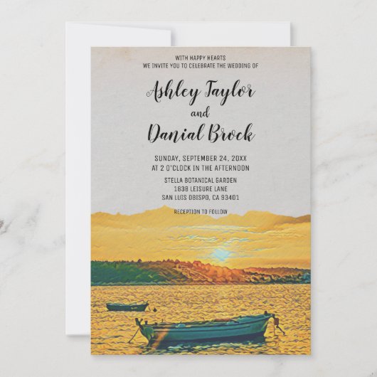  scheepvaartbruiloft voor ononderbroken bestemming kaart (Voorkant)