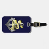  scheepvaartkapitein Jouw naam Anchor 2 Bagagelabel (Voorkant horizontaal)