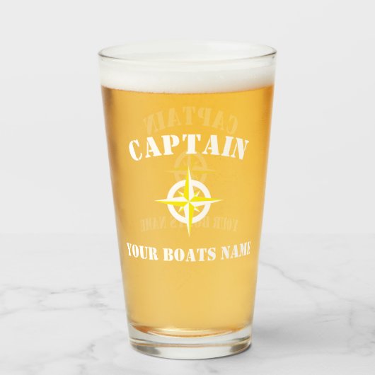 Scheepvaartkapiteins met kompas glas (Voorkant gevuld)