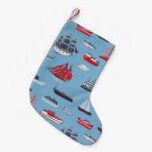 scheepvaartpatroon kleine kerstsok (Voorkant (Hangend))