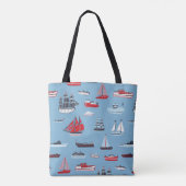 scheepvaartpatroon tote bag (Achterkant)