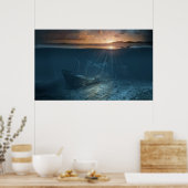 Scheepvaartserie Ghost: schipbreuk van Pirate Poster (Keuken)