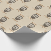 Scheer & een kapsel Retro herenkapper Grafisch typ Cadeaupapier (Hoek)