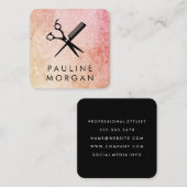 Scheerapparaat en kam Elegant Glitter Vierkante Visitekaartje (Voorkant / Achterkant)